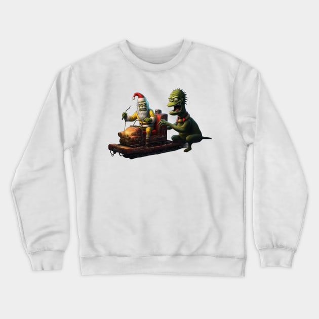 Bad Santa Crewneck Sweatshirt by TooplesArt